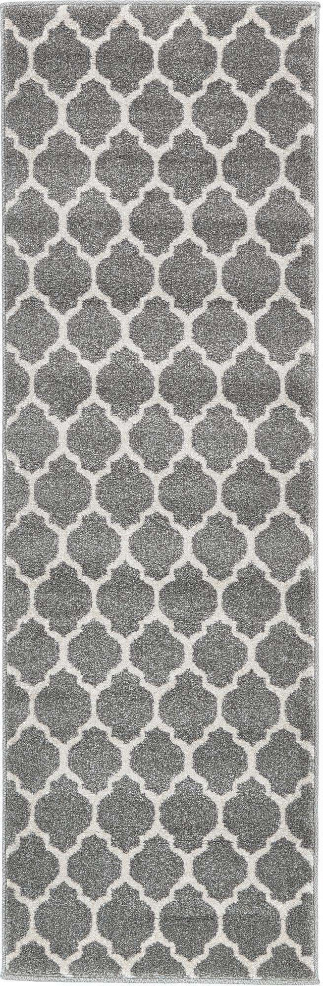 Dark Gray 2' x 6' 1 Trellis Runner Area Rug