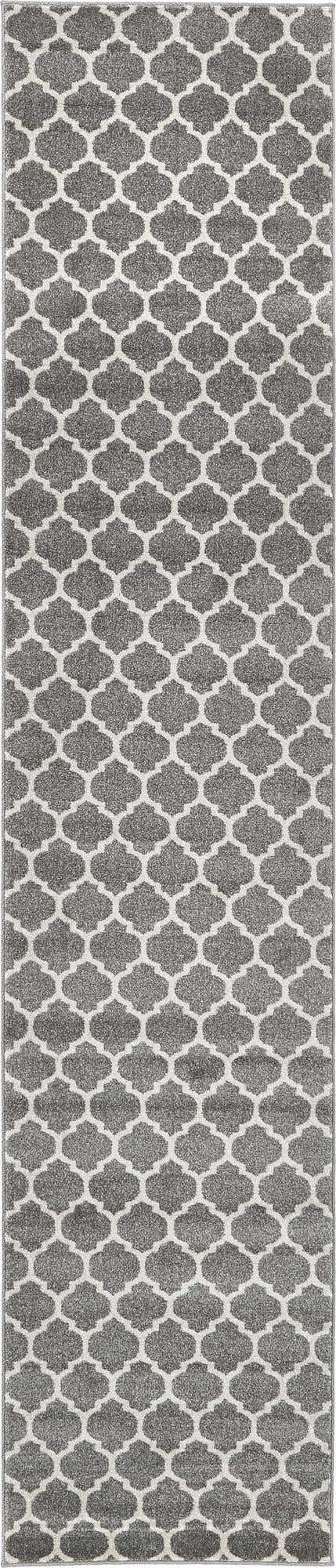 Dark Gray 2' 7 x 13' 1 Trellis Runner Area Rug