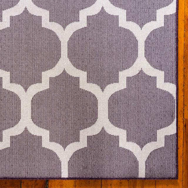 Purple 6' 1 x 6' 1 Trellis Square Area Rug