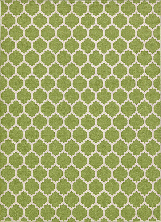 Light Green 10' x 14' 1 Trellis Rectangle Area Rug