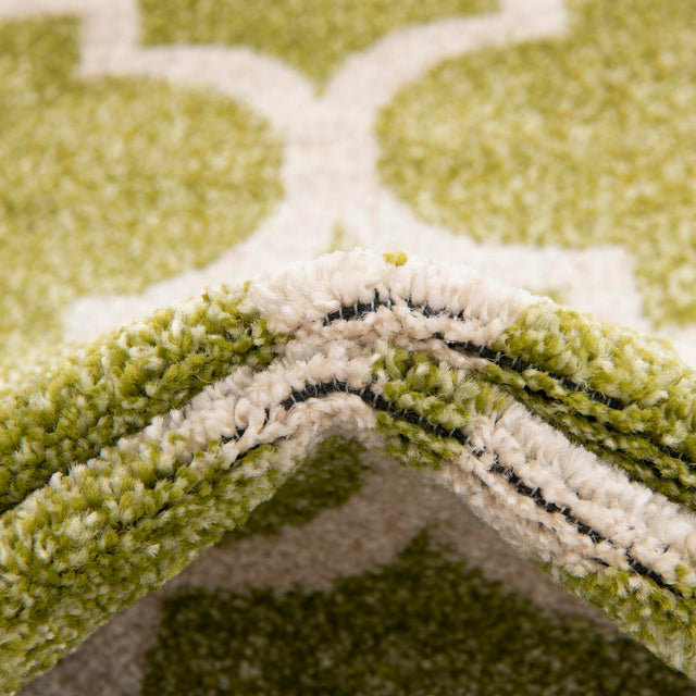 Light Green 10' x 10' Trellis Square Area Rug