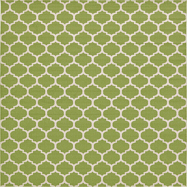 Light Green 6' 1 x 6' 1 Trellis Square Area Rug