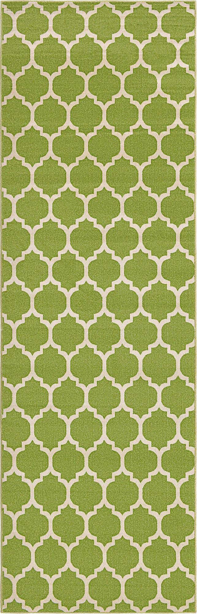 Light Green 2' x 6' 1 Trellis Runner Area Rug