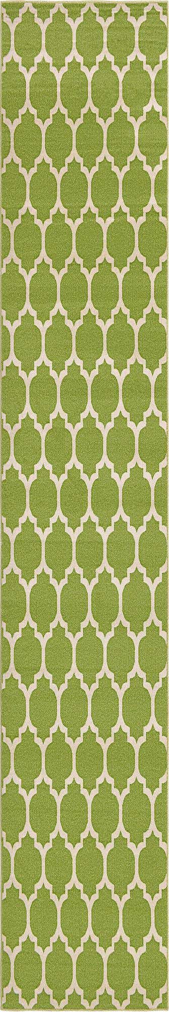 Light Green 2' 7 x 16' 5 Trellis Runner Area Rug