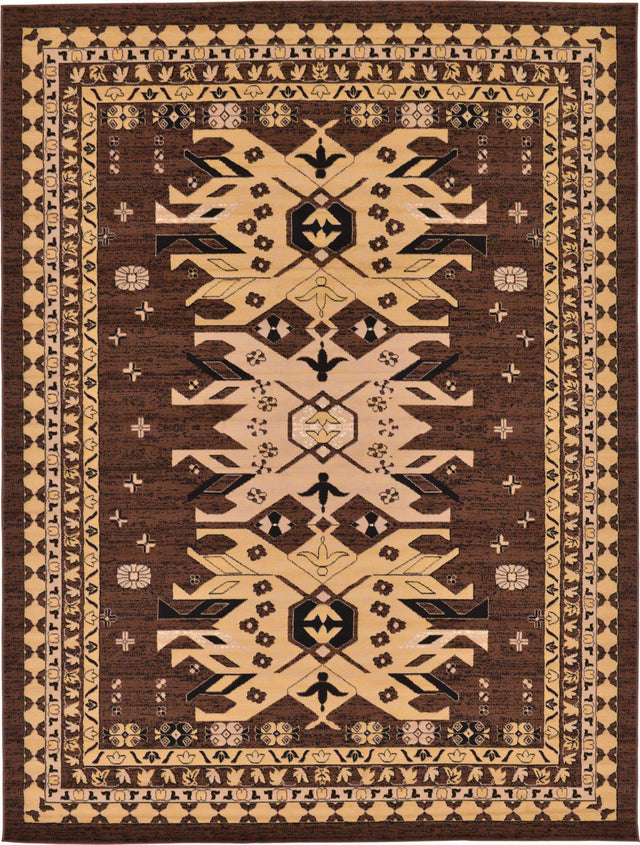Brown 9' x 12' Taftan Rectangle Area Rug