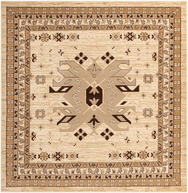 Ivory 7' 10 x 7' 10 Taftan Square Area Rug
