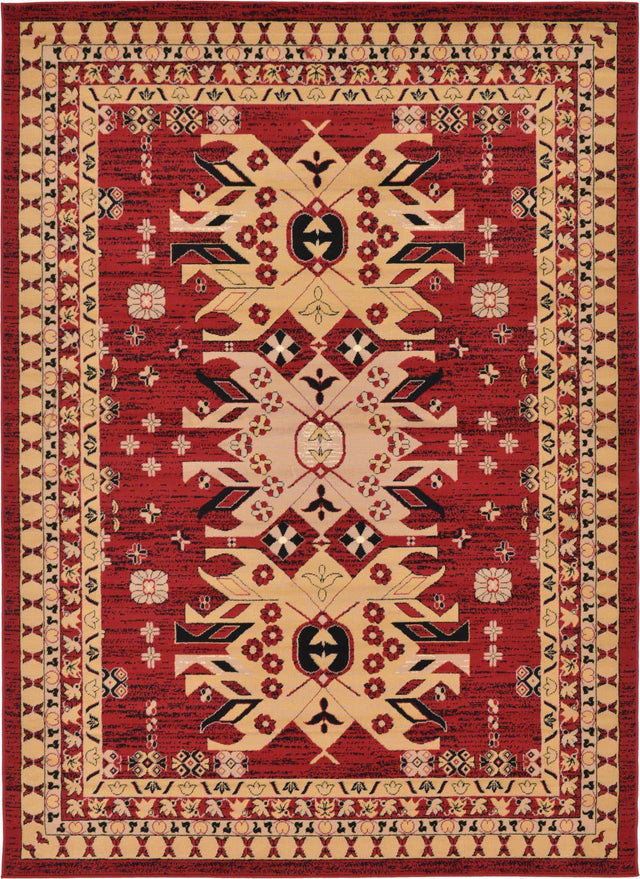Red 7' 1 x 10' Taftan Rectangle Area Rug