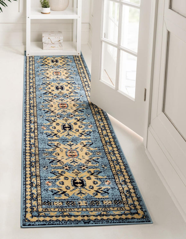 Light Blue 2' x 8' 2 Taftan Runner Area Rug