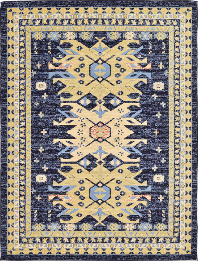 Navy Blue 9' x 12' Taftan Rectangle Area Rug