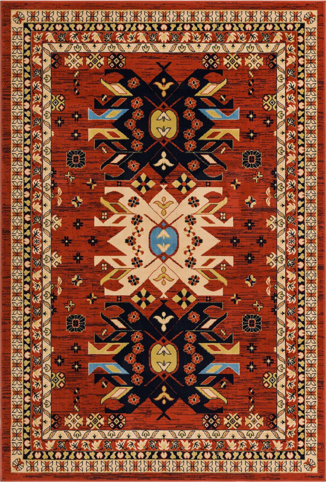Terracotta 6' 1 x 9' Taftan Rectangle Area Rug