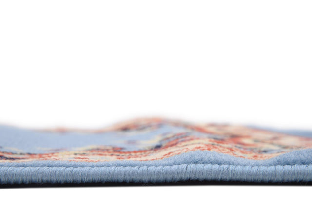 Light Blue 2' x 8' 2 Reza Runner Area Rug 100% Polypropylene Easy Clean Traditional Motif Classic Carpet for Home Interiors for Sale at Rug Engine