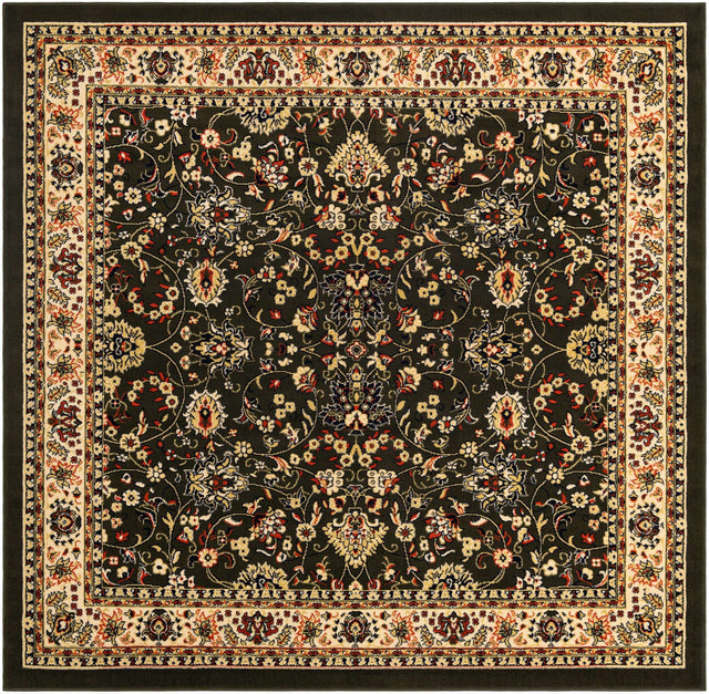 Green 7' 10 x 7' 10 Sialk Hill Square Area Rug 100% Polypropylene Durable Easy Clean Classic Traditional Design Carpet for Interior Design for Sale at Rug Engine