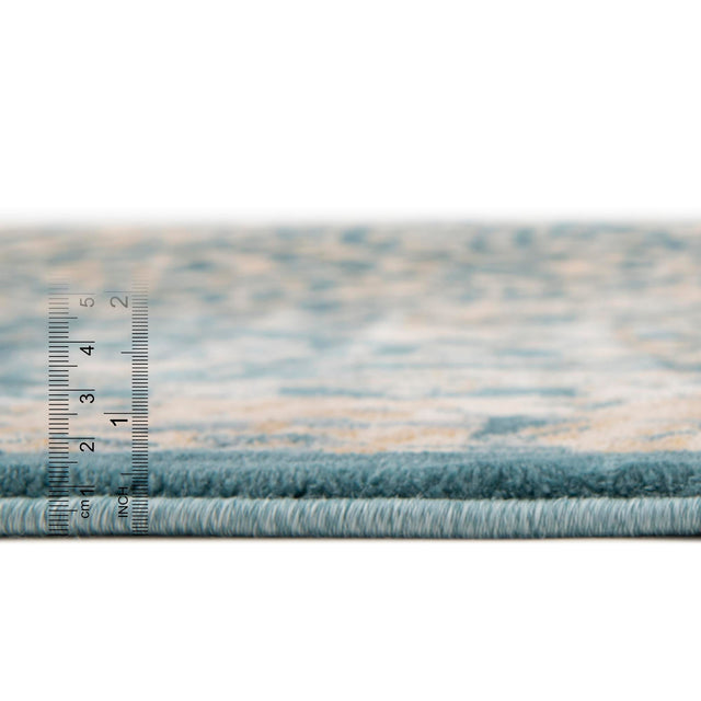 Teal 3' x 13' 1 Oslo Runner Area Rug 100% Polypropylene Traditional Classic Vintage Distressed Carpet for Indoor Home Decor for Sale at Rug Engine