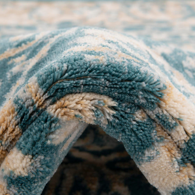 Teal 3' x 13' 1 Oslo Runner Area Rug 100% Polypropylene Traditional Classic Vintage Distressed Carpet for Indoor Home Decor for Sale at Rug Engine