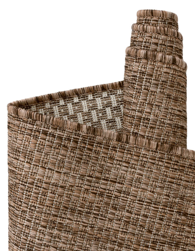 Light Brown 3' 1 x 5' 3 Outdoor Solid Rectangle Area Rug Weather Resistant for Patio, Deck, Terrace, Balcony, Porch 100% Polypropylene Minimalist Waterproof Carpet for Sale at Rug Engine