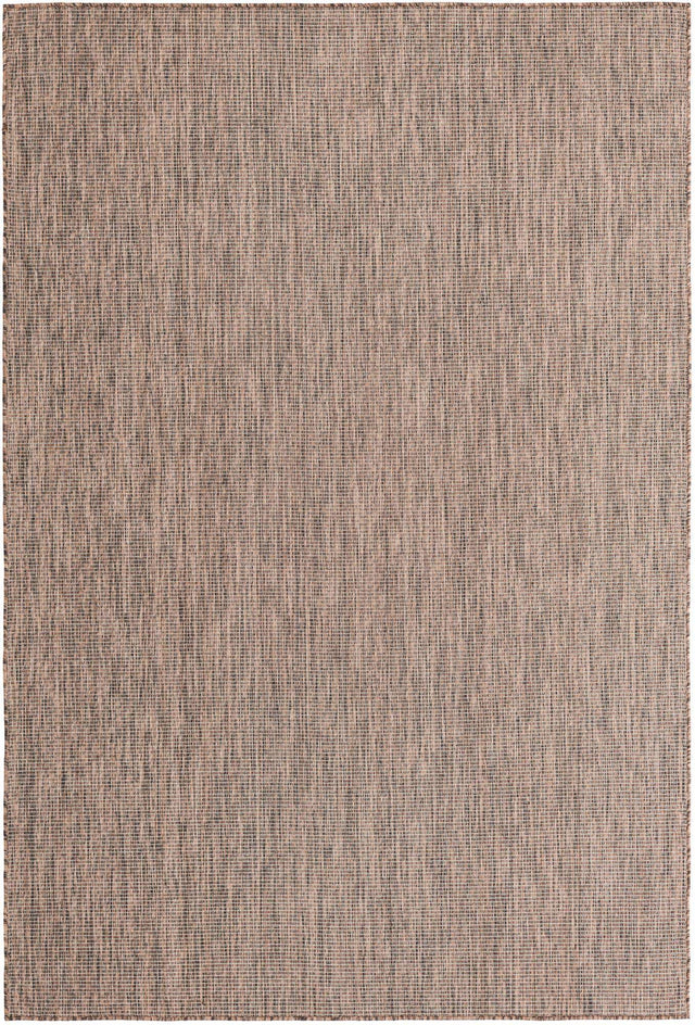 Light Brown 6' 1 x 9' Outdoor Solid Rectangle Area Rug Weather Resistant for Patio, Deck, Terrace, Balcony, Porch 100% Polypropylene Minimalist Waterproof Carpet for Sale at Rug Engine