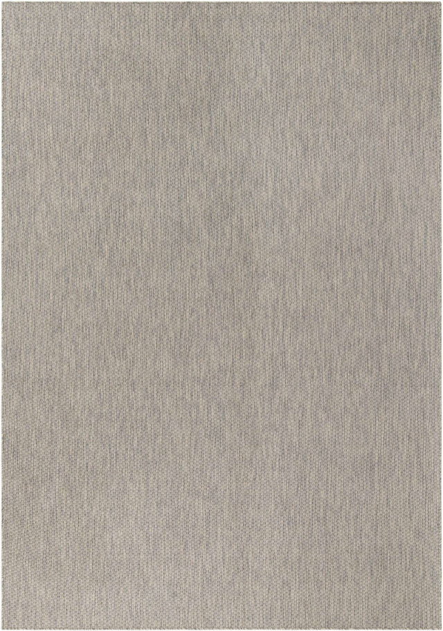 Light Gray 7' 10 x 11' Outdoor Solid Rectangle Area Rug Weather Resistant for Patio, Deck, Terrace, Balcony, Porch 100% Polypropylene Minimalist Waterproof Carpet for Sale at Rug Engine