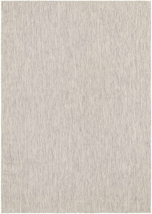 Light Gray 7' 1 x 10' Outdoor Solid Rectangle Area Rug Weather Resistant for Patio, Deck, Terrace, Balcony, Porch 100% Polypropylene Minimalist Waterproof Carpet for Sale at Rug Engine