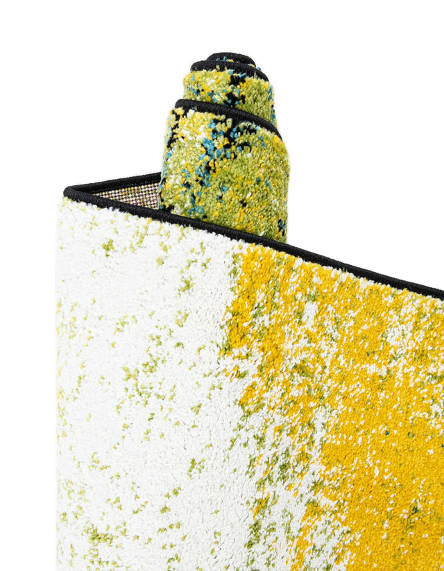 Light Green 5' 1 x 8' Lyon Rectangle Area Rug Vivid Colorful Abstract Modern 100% Polypropylene Carpet for Living Room, Dining, Office for Sale at Rug Engine