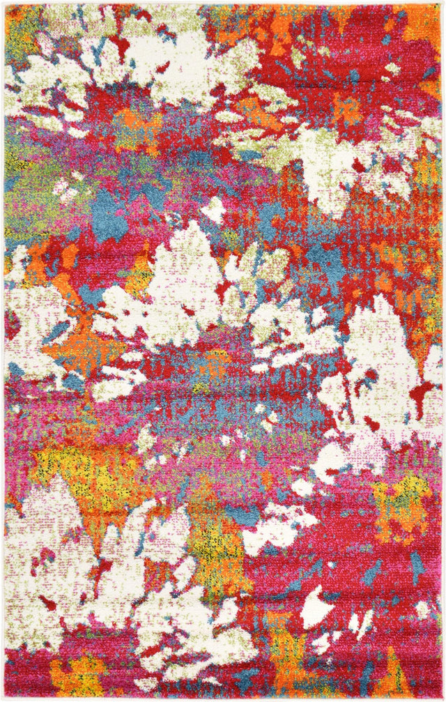 Multicolor 3' 3 x 5' 3 Lyon Rectangle Area Rug Vivid Colorful Abstract Modern 100% Polypropylene Carpet for Living Room, Dining, Office for Sale at Rug Engine