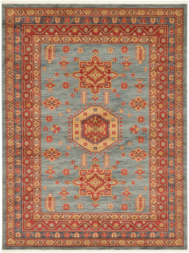 Light Blue 9' x 12' Sahand Rectangle Area Rug Affordable Easy Clean Traditional Design Durable Carpet for Home Interior Design Living Room Dining Office for Sale at Rug Engine