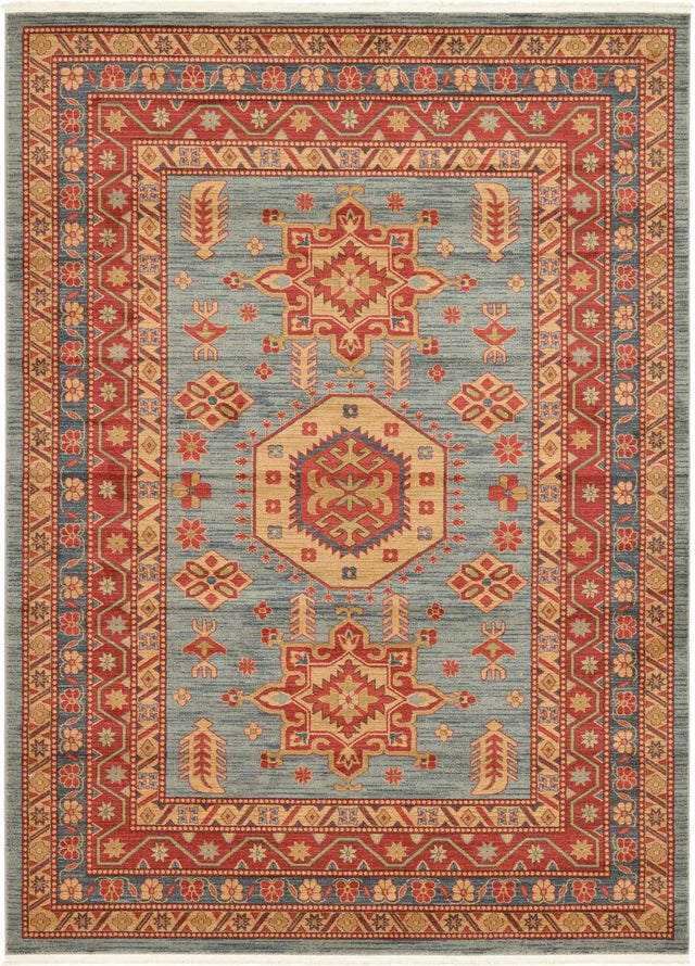 Light Blue 8' x 11' Sahand Rectangle Area Rug Affordable Easy Clean Traditional Design Durable Carpet for Home Interior Design Living Room Dining Office for Sale at Rug Engine