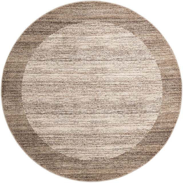 Beige 7' 10 x 7' 10 Del Mar Round Area Rug 100% Polypropylene Easy Clean Stain Resistant Vivid Modern Carpet Mat for Home Decor Interior Designing for Sale at Rug Engine