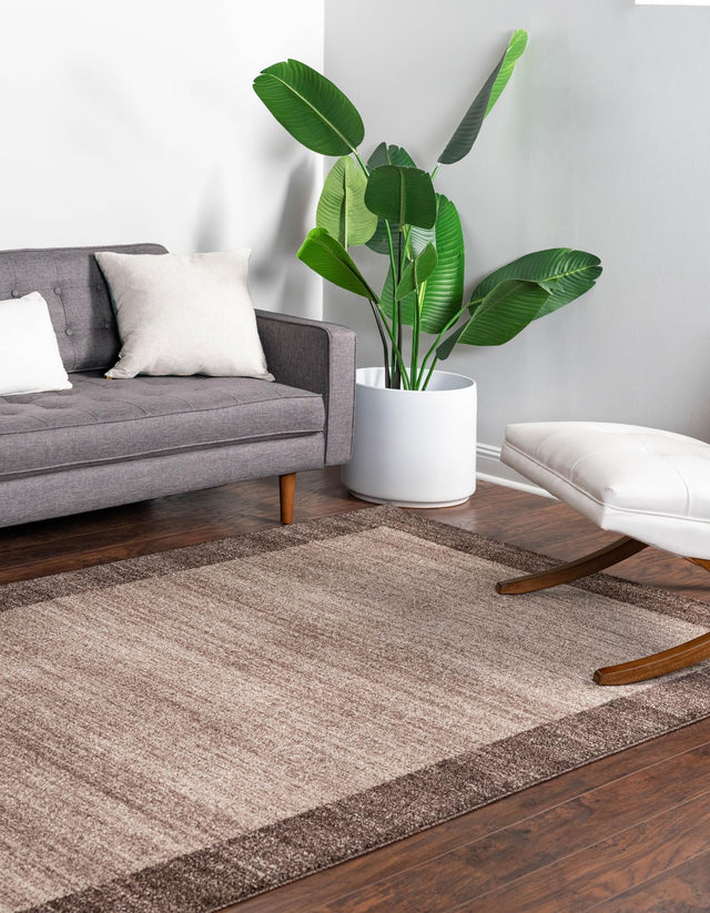 Light Brown 7' 10 x 11' Del Mar Rectangle Area Rug 100% Polypropylene Easy Clean Stain Resistant Vivid Modern Carpet Mat for Home Decor Interior Designing for Sale at Rug Engine