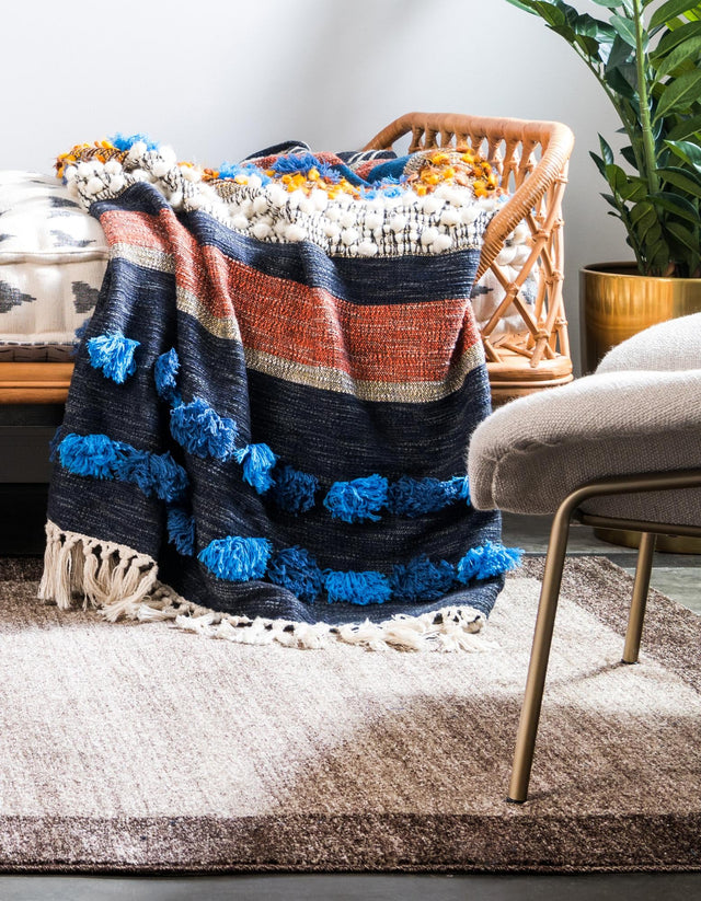 Light Brown 7' 10 x 11' Del Mar Rectangle Area Rug 100% Polypropylene Easy Clean Stain Resistant Vivid Modern Carpet Mat for Home Decor Interior Designing for Sale at Rug Engine