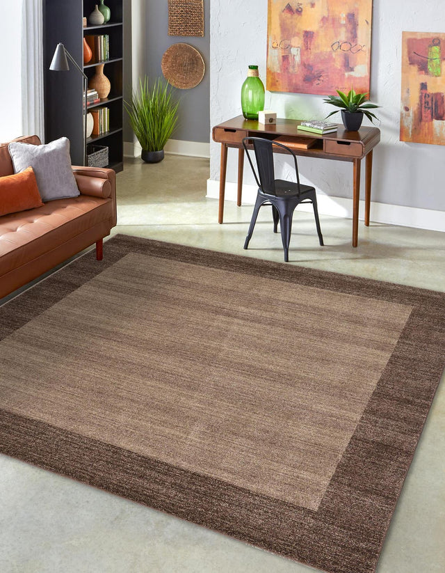 Light Brown 7' 10 x 7' 10 Del Mar Square Area Rug 100% Polypropylene Easy Clean Stain Resistant Vivid Modern Carpet Mat for Home Decor Interior Designing for Sale at Rug Engine
