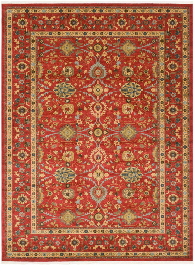 Red 10' x 13' 1 Edinburgh Rectangle Area Rug 100% Polypropylene Easy Clean With Cotton Backing Traditional Classic Design Carpet for Living, Dining Room, Office for Sale at Rug Engine