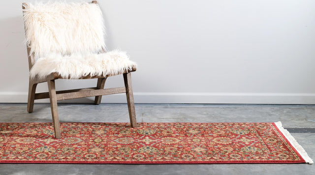 Red 2' 7 x 10' Edinburgh Runner Area Rug 100% Polypropylene Easy Clean With Cotton Backing Traditional Classic Design Carpet for Living, Dining Room, Office for Sale at Rug Engine