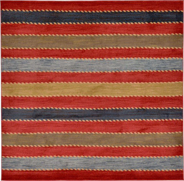 Multicolor 8' x 8' Fars Square Area Rug 100% Polypropylene Unique Traditional Carpet for Classical Living, Dining Room & Office Spaces for Sale at Rug Engine