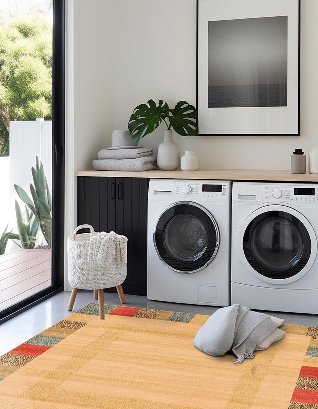 Beige 8' x 8' Fars Square Area Rug 100% Polypropylene Unique Traditional Carpet for Classical Living, Dining Room & Office Spaces for Sale at Rug Engine