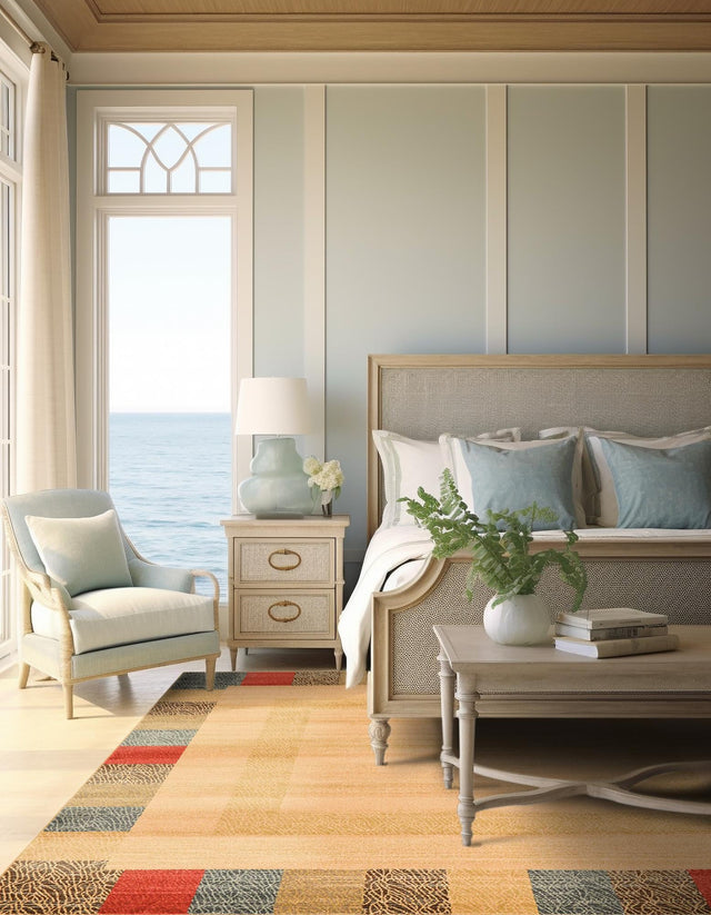 Beige 8' x 8' Fars Square Area Rug 100% Polypropylene Unique Traditional Carpet for Classical Living, Dining Room & Office Spaces for Sale at Rug Engine