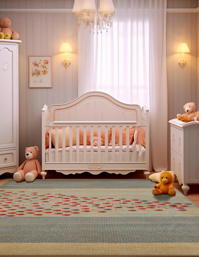 Blue 6' 1 x 6' 1 Fars Square Area Rug 100% Polypropylene Unique Traditional Carpet for Classical Living, Dining Room & Office Spaces for Sale at Rug Engine