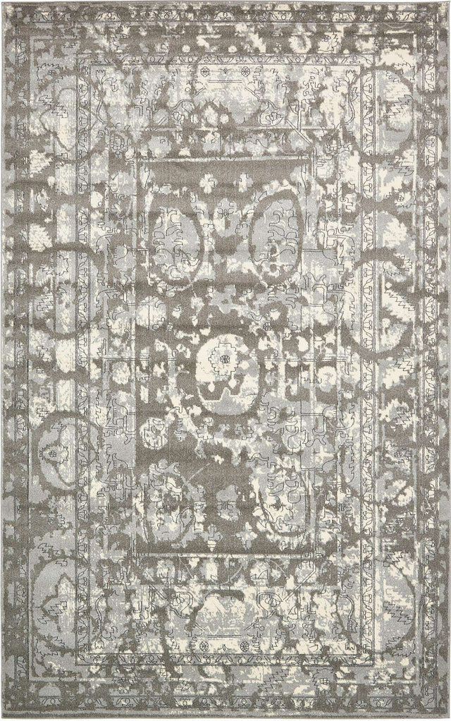 Gray 10' 6 x 16' 5 La Jolla Rectangle Area Rug 100% Polypropylene Traditional Pattern Easy Clean Carpet for Living, Dining, Bedroom, Office for Sale at Rug Engine