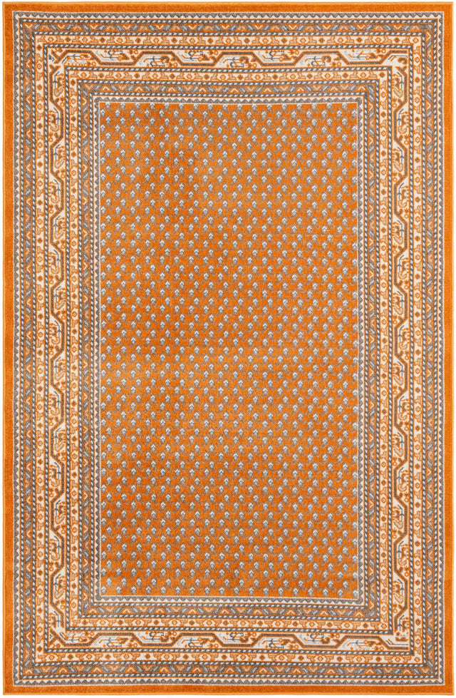 Orange 5' 1 x 8' Williamsburg Rectangle Area Rug 100% Polypropylene With Cotton Backing Durable Easy Clean Stain Resistant Carpet for Sale at Rug Engine