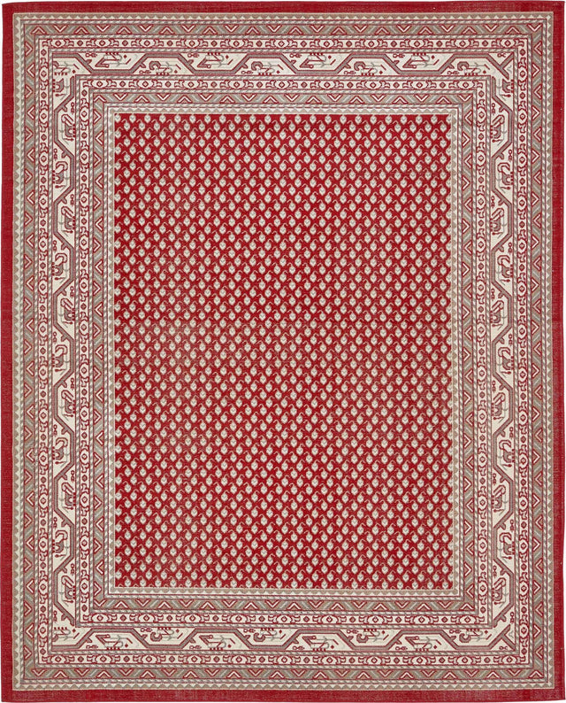 Red 8' x 10' Williamsburg Rectangle Area Rug 100% Polypropylene With Cotton Backing Durable Easy Clean Stain Resistant Carpet for Sale at Rug Engine