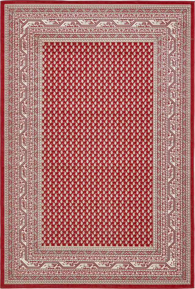 Red 6' 1 x 9' Williamsburg Rectangle Area Rug 100% Polypropylene With Cotton Backing Durable Easy Clean Stain Resistant Carpet for Sale at Rug Engine