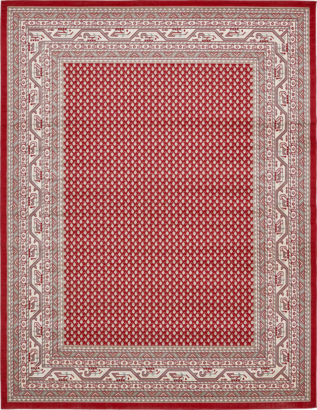 Red 10' x 13' 1 Williamsburg Rectangle Area Rug 100% Polypropylene With Cotton Backing Durable Easy Clean Stain Resistant Carpet for Sale at Rug Engine