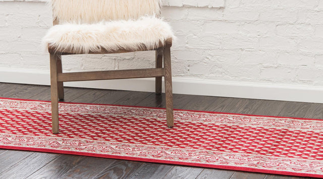Red 2' 9 x 9' 10 Williamsburg Runner Area Rug 100% Polypropylene With Cotton Backing Durable Easy Clean Stain Resistant Carpet for Sale at Rug Engine