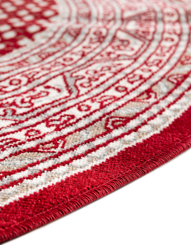 Red 8' x 8' Williamsburg Round Area Rug 100% Polypropylene With Cotton Backing Durable Easy Clean Stain Resistant Carpet for Sale at Rug Engine