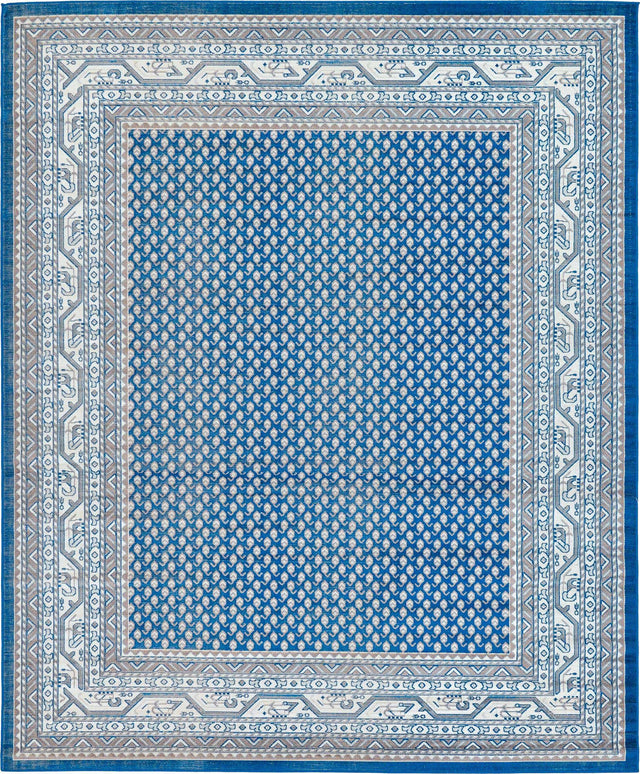 Blue 8' x 10' Williamsburg Rectangle Area Rug 100% Polypropylene With Cotton Backing Durable Easy Clean Stain Resistant Carpet for Sale at Rug Engine