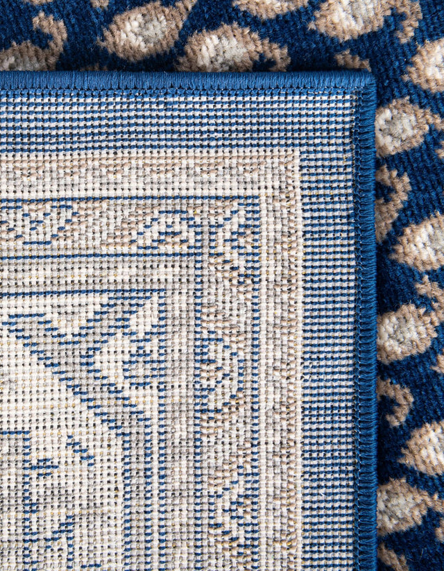Blue 7' 1 x 10' Williamsburg Rectangle Area Rug 100% Polypropylene With Cotton Backing Durable Easy Clean Stain Resistant Carpet for Sale at Rug Engine