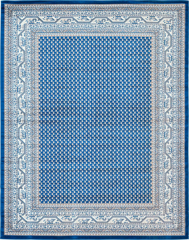 Blue 10' x 13' Williamsburg Rectangle Area Rug 100% Polypropylene With Cotton Backing Durable Easy Clean Stain Resistant Carpet for Sale at Rug Engine