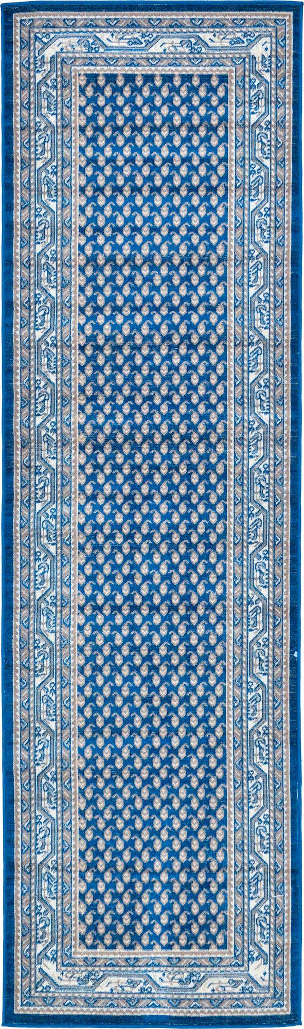 Blue 2' 9 x 9' 10 Williamsburg Runner Area Rug 100% Polypropylene With Cotton Backing Durable Easy Clean Stain Resistant Carpet for Sale at Rug Engine
