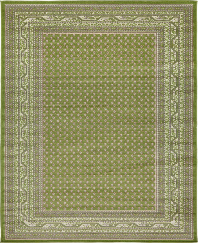 Green 8' x 10' Williamsburg Rectangle Area Rug 100% Polypropylene With Cotton Backing Durable Easy Clean Stain Resistant Carpet for Sale at Rug Engine