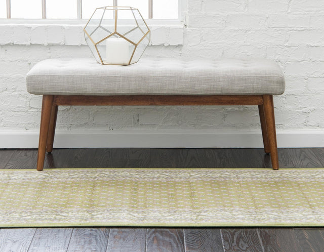 Green 2' 9 x 9' 10 Williamsburg Runner Area Rug 100% Polypropylene With Cotton Backing Durable Easy Clean Stain Resistant Carpet for Sale at Rug Engine