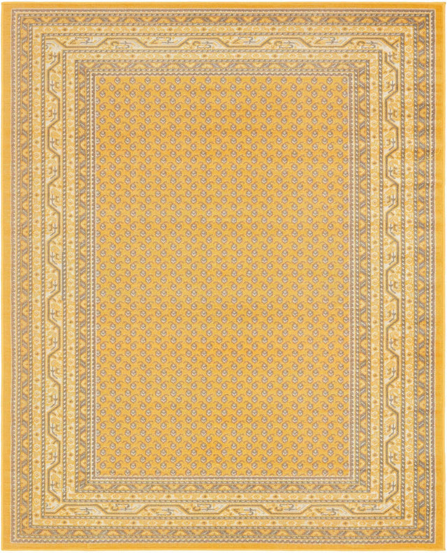 Yellow 8' x 10' Williamsburg Rectangle Area Rug 100% Polypropylene With Cotton Backing Durable Easy Clean Stain Resistant Carpet for Sale at Rug Engine